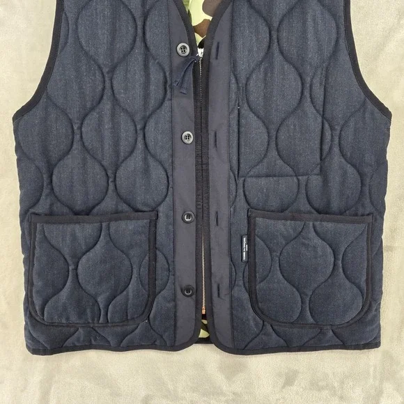 Comme Des Garçons Homme Quilted Vest Mens Small Full Zuo Blue Camo Made In Japan